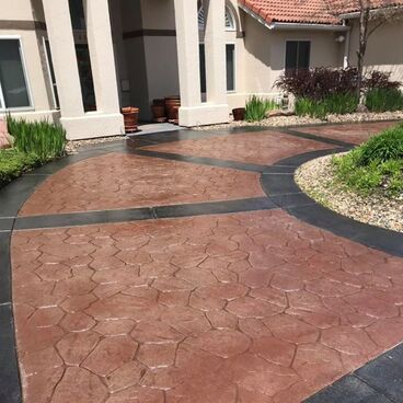 stamped concrete driveway Picture